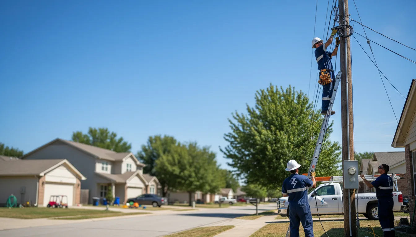 Residential electrician providing installation services in Pottsboro, TX